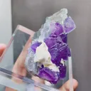 Natural Purple Octahedral Fluorite comes from Zhejiang,China 90*40*50MM - image 4