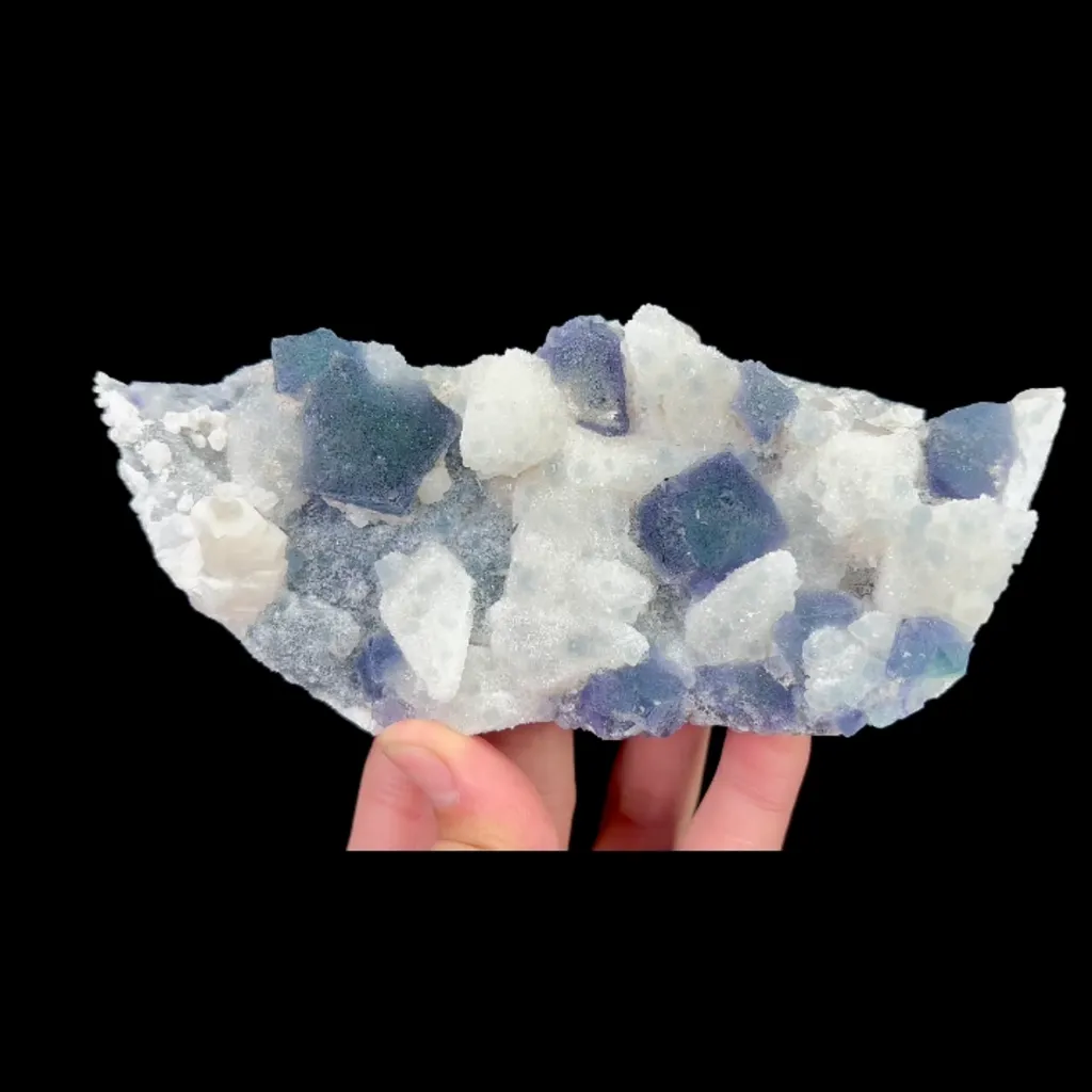 Natural Purple Octahedral Fluorite, Mineral Specimen: Inner Mongolia,China (155*70*35MM) image