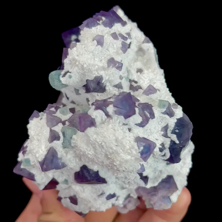 Natural Purple Octahedral Fluorite, Mineral Specimen: Inner Mongolia,China (85*75*50MM) - image 3