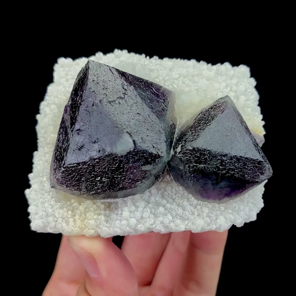 Natural Purple Octahedral Fluorite Mineral Specimen,High Quality Specimen,INNER MONGOLIA,CHINA(80*70*40mm) image