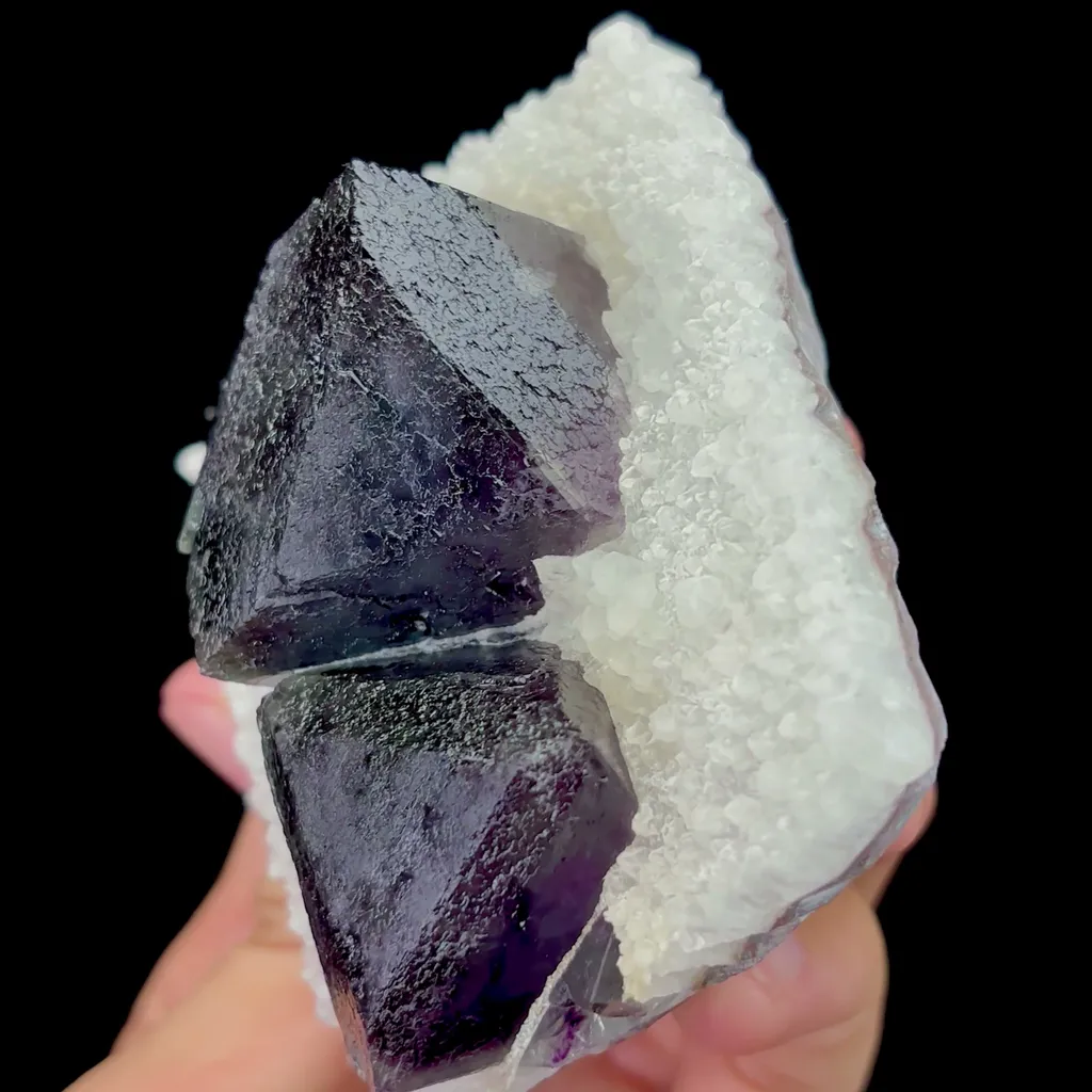 Natural Purple Octahedral Fluorite Mineral Specimen,High Quality Specimen,INNER MONGOLIA,CHINA(80*70*40mm) - image 3