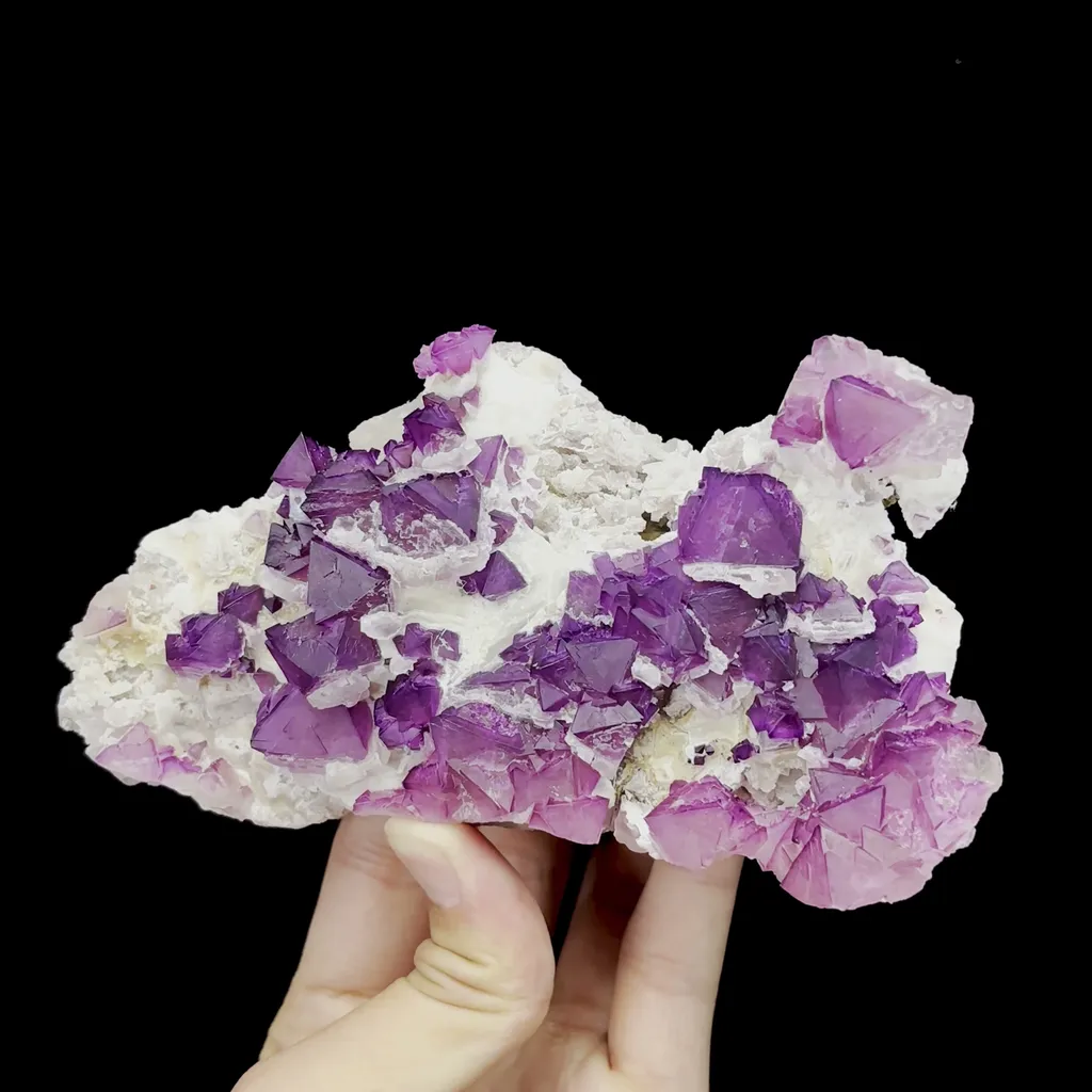 Natural Purple Octahedral Fluorite Mineral Specimen,High Quality Specimen,ZHEJIANG,CHINA(155*95*50mm) - image 4