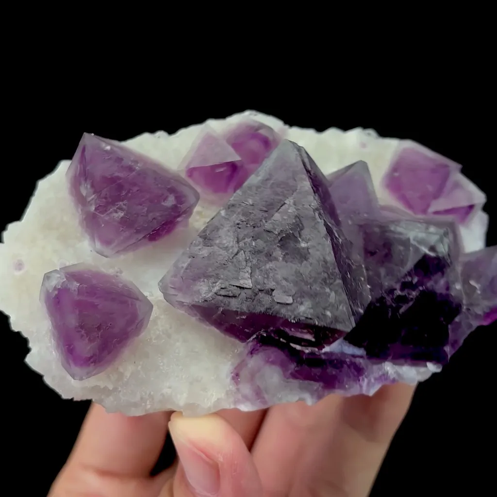 Natural Purple Octahedral Fluorite Mineral Specimen,High Quality Specimen,ZHEJIANG,CHINA(50*60*40mm) - image 3