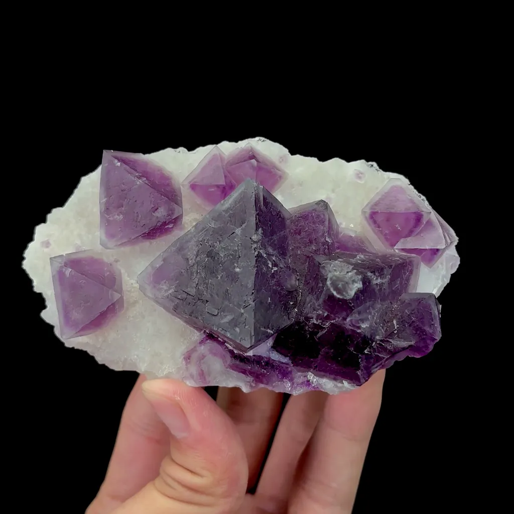Natural Purple Octahedral Fluorite Mineral Specimen,High Quality Specimen,ZHEJIANG,CHINA(50*60*40mm) - image 4