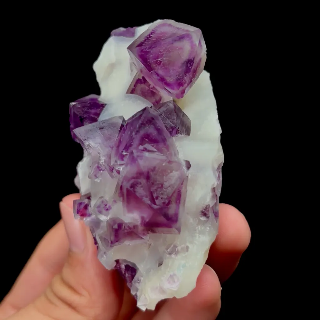 Natural Purple Octahedral Fluorite Mineral Specimen,High Quality Specimen,ZHEJIANG,CHINA(75*50*35mm) - image 3