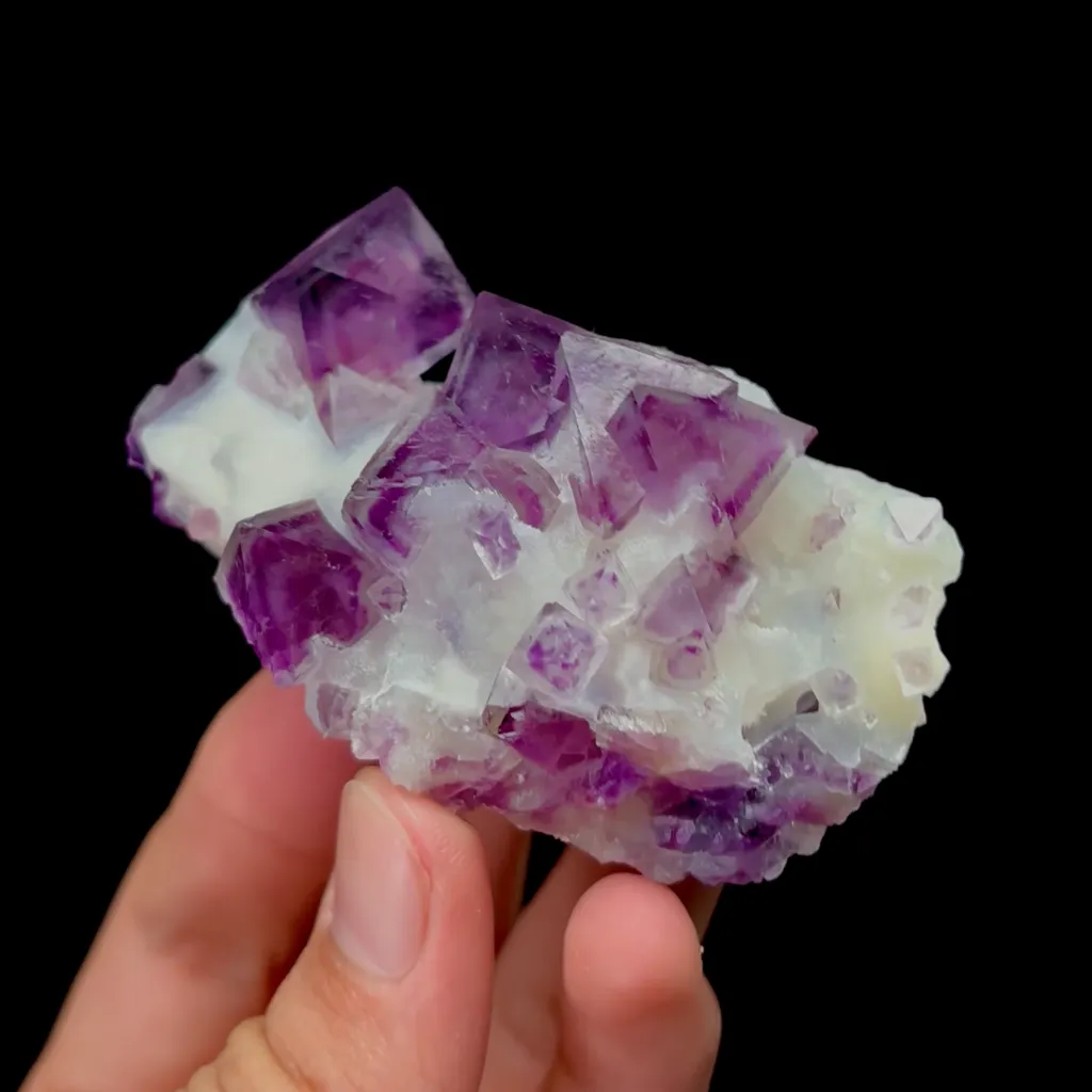 Natural Purple Octahedral Fluorite Mineral Specimen,High Quality Specimen,ZHEJIANG,CHINA(75*50*35mm) - image 4