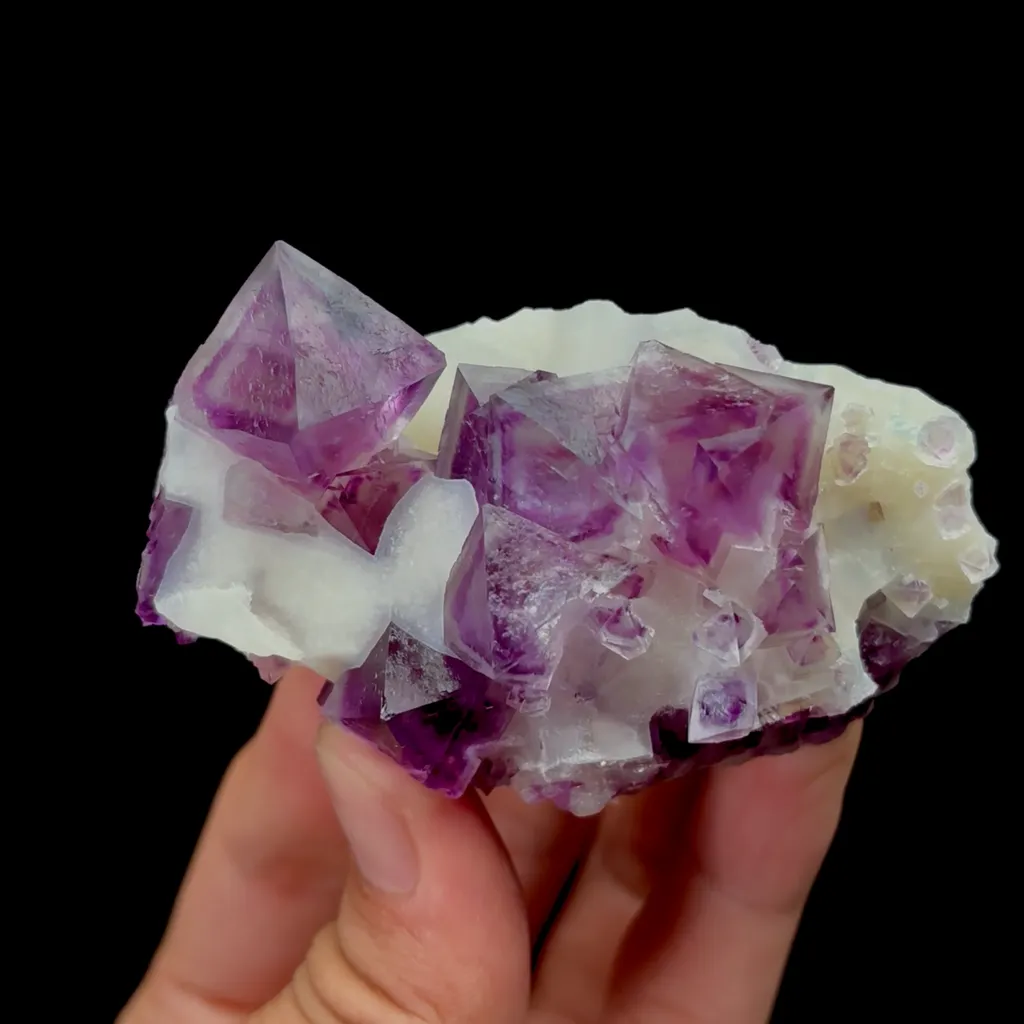Natural Purple Octahedral Fluorite Mineral Specimen,High Quality Specimen,ZHEJIANG,CHINA(75*50*35mm) - image 5
