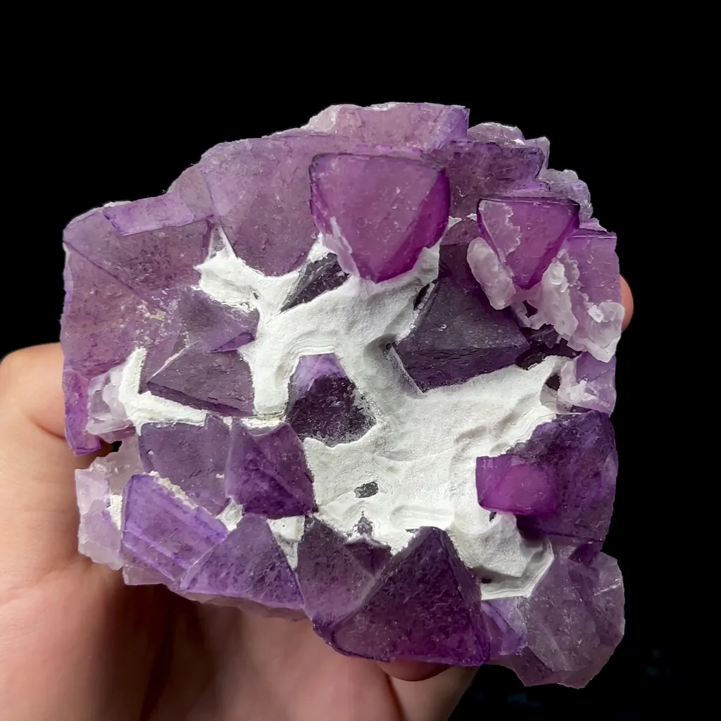 Natural Purple Octahedral Fluorite Mineral Specimen,High Quality Specimen,ZHEJIANG,CHINA(85*85*30mm) - image 3