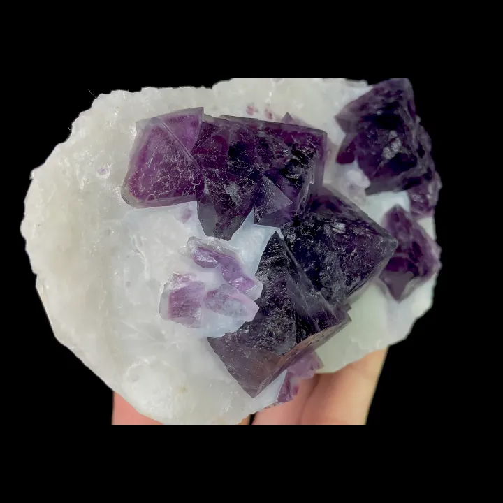 Natural Purple Octahedral Fluorite, Mineral Specimen:Zhejiang,China (115*80*40MM) - image 3