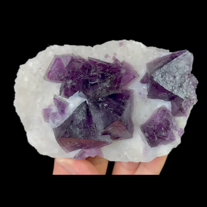 Natural Purple Octahedral Fluorite, Mineral Specimen:Zhejiang,China (115*80*40MM) - image 5