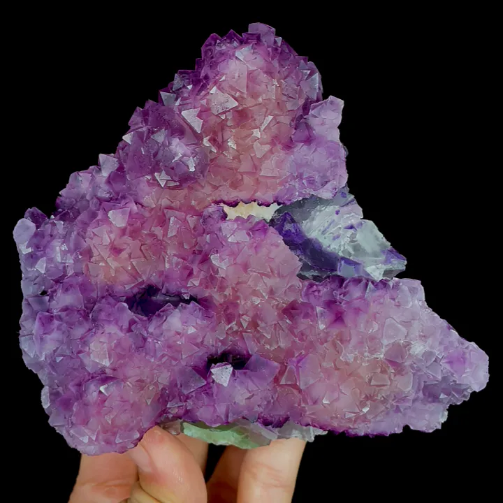 Natural Purple Octahedral Fluorite, Mineral Specimen:Zhejiang,China (125*115*50MM) image