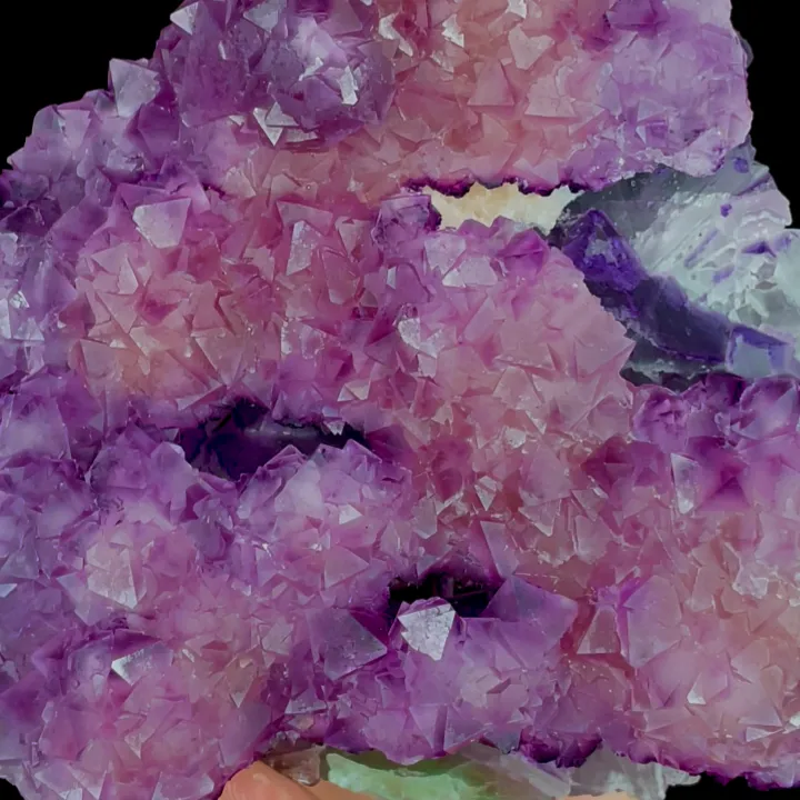 Natural Purple Octahedral Fluorite, Mineral Specimen:Zhejiang,China (125*115*50MM) - image 4