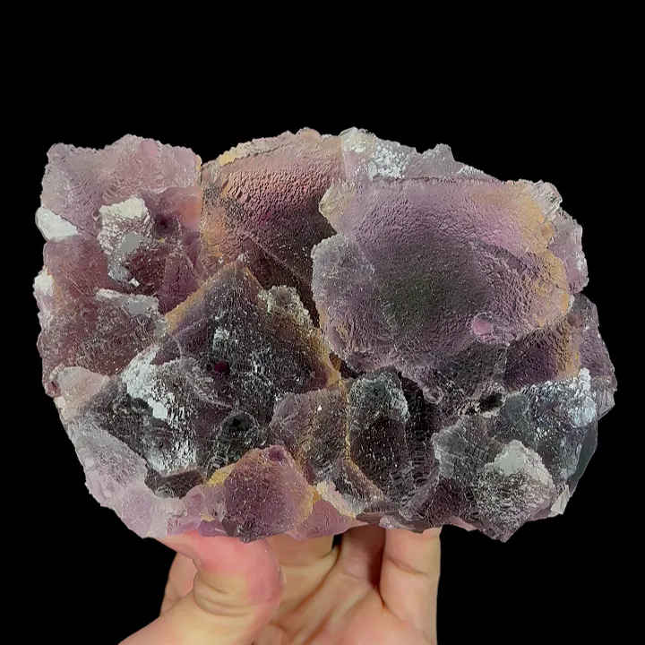 Natural Purple Octahedral Fluorite, Mineral Specimen:Zhejiang,China (145*105*60MM) - image 4