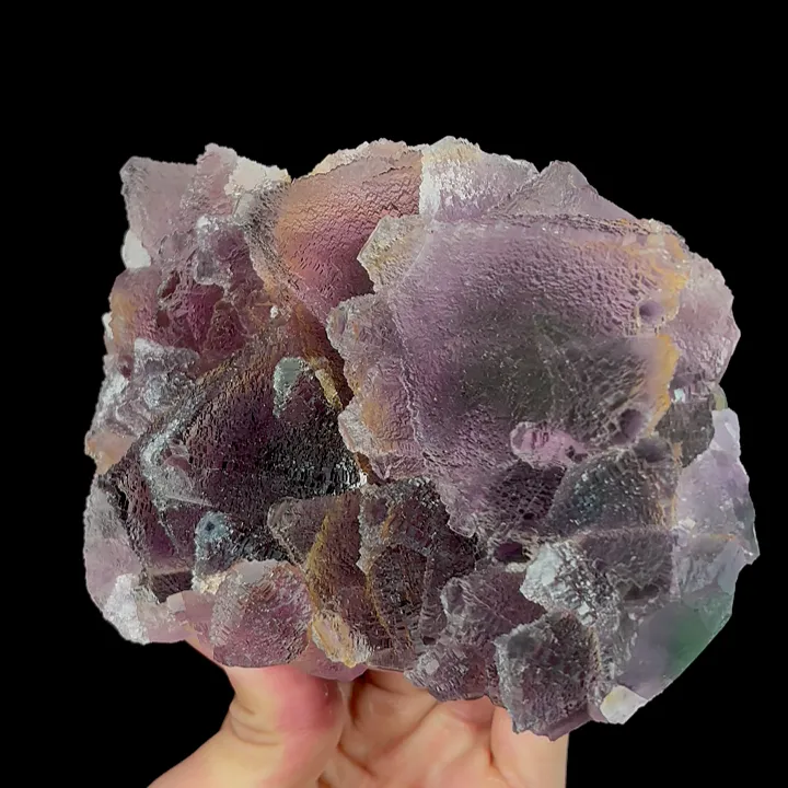 Natural Purple Octahedral Fluorite, Mineral Specimen:Zhejiang,China (145*105*60MM) image