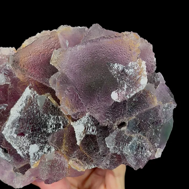 Natural Purple Octahedral Fluorite, Mineral Specimen:Zhejiang,China (145*105*60MM) - image 3