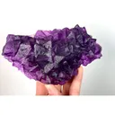 Natural Purple Octahedral Fluorite, Mineral Specimen:Zhejiang,China (160*85*30MM) - image 2