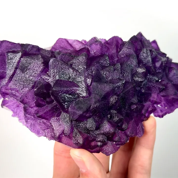 Natural Purple Octahedral Fluorite, Mineral Specimen:Zhejiang,China (160*85*30MM) - image 4