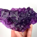 Natural Purple Octahedral Fluorite, Mineral Specimen:Zhejiang,China (160*85*30MM) - image 4