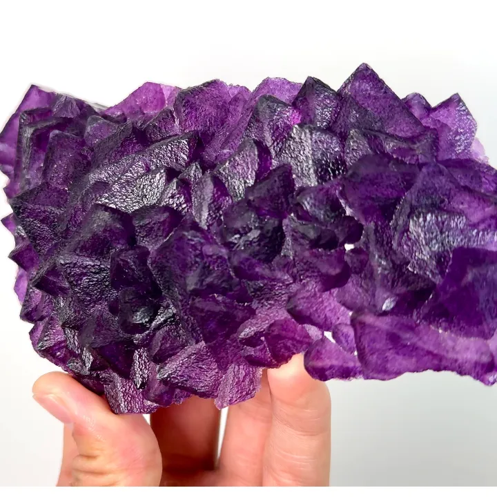 Natural Purple Octahedral Fluorite, Mineral Specimen:Zhejiang,China (160*85*30MM) - image 3