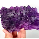 Natural Purple Octahedral Fluorite, Mineral Specimen:Zhejiang,China (160*85*30MM) - image 3