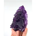 Natural Purple Octahedral Fluorite, Mineral Specimen:Zhejiang,China (65*110*35MM) - image 3