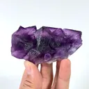 Natural Purple Octahedral Fluorite, Mineral Specimen:Zhejiang,China (80*45*30MM) - image 4