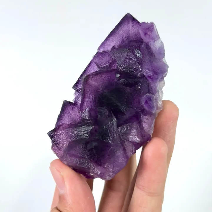 Natural Purple Octahedral Fluorite, Mineral Specimen:Zhejiang,China (80*45*30MM) image