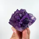 Natural Purple Octahedral Fluorite, Mineral Specimen:Zhejiang,China (85*60*45MM) - image 2