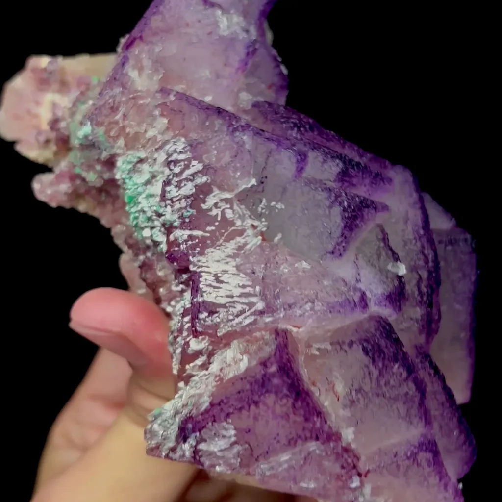 Natural Purple Pattern Fluorite and Gypsum Mineral Specimen,High Quality Specimen,GUIZHOU,CHINA(129*77*48mm) - image 3