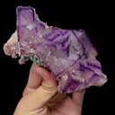 Natural Purple Pattern Fluorite and Gypsum Mineral Specimen,High Quality Specimen,GUIZHOU,CHINA(129*77*48mm) - image 4
