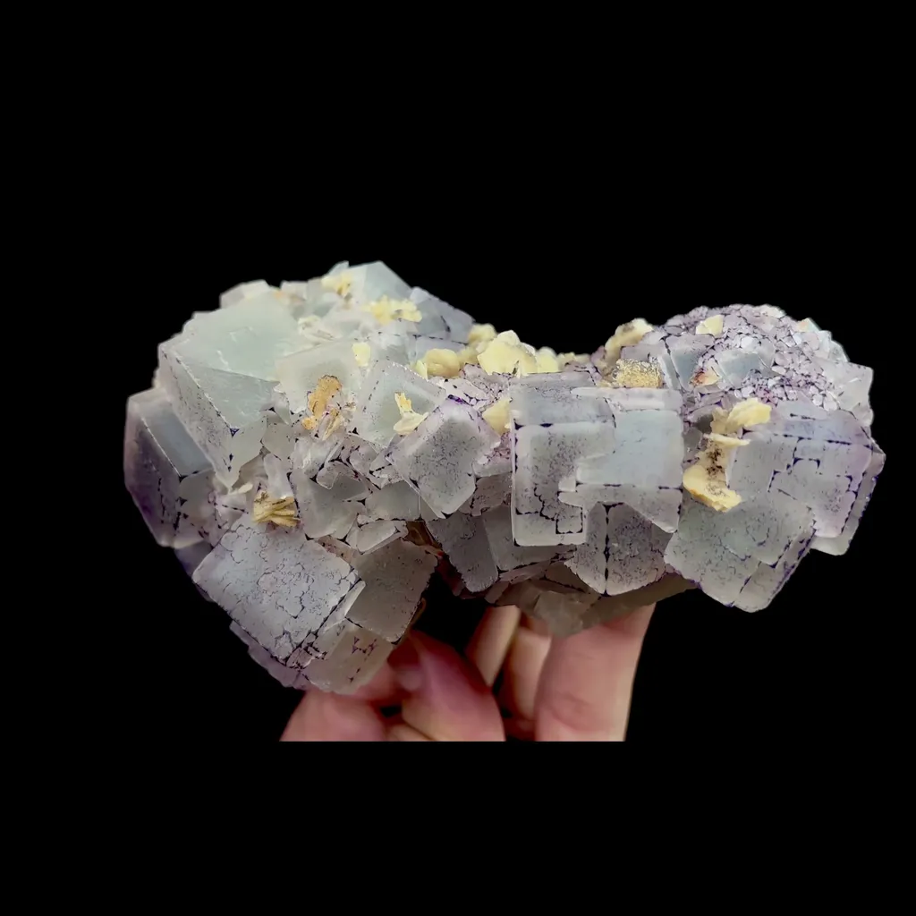 Natural Purple Pattern Fluorite and Siderite Mineral Specimen,High Quality Specimen,GUIZHOU,CHINA(150*70*71mm) - image 2