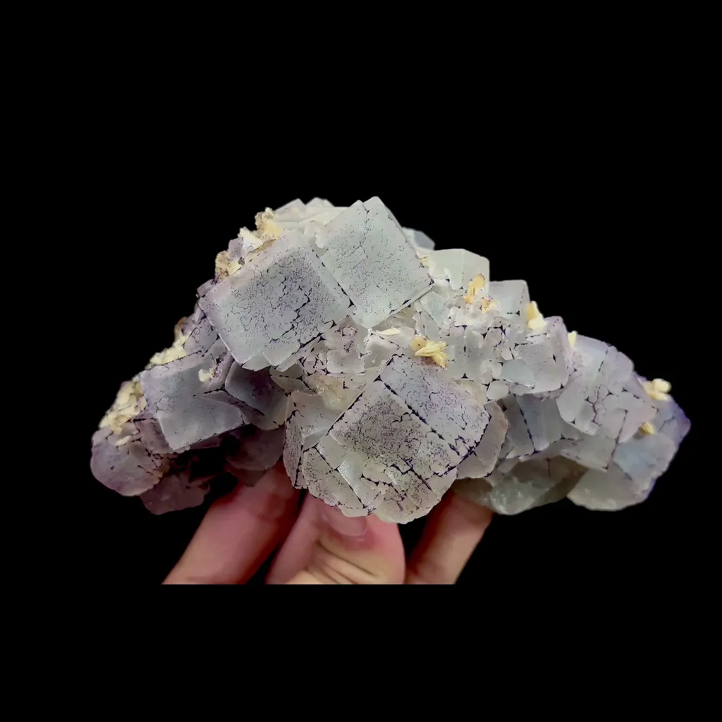 Natural Purple Pattern Fluorite and Siderite Mineral Specimen,High Quality Specimen,GUIZHOU,CHINA(150*70*71mm) image