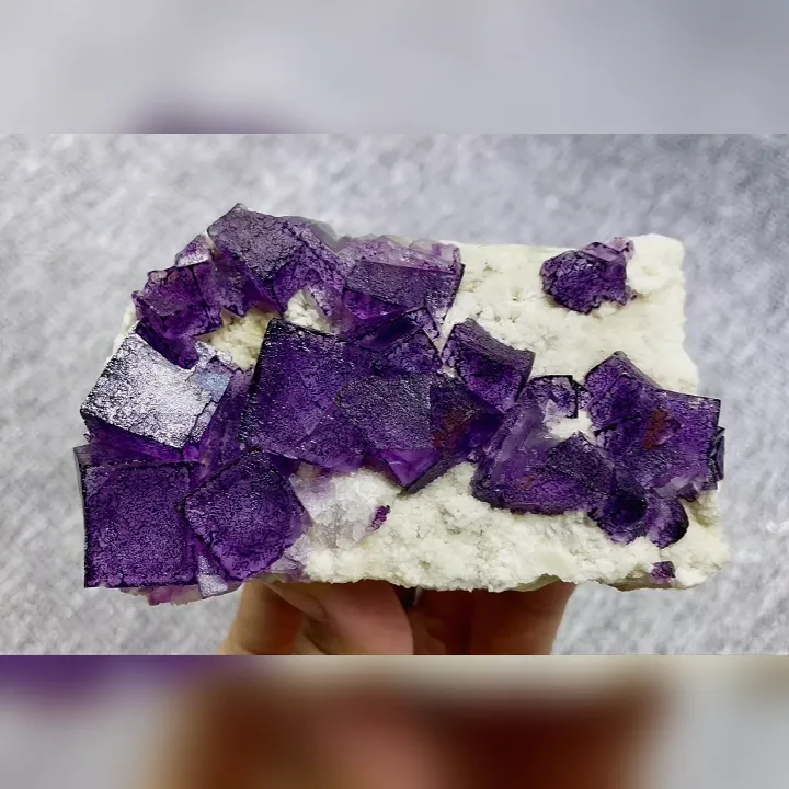 Natural Purple Pattern Fluorite comes from Guizhou,China 100*60*30MM image