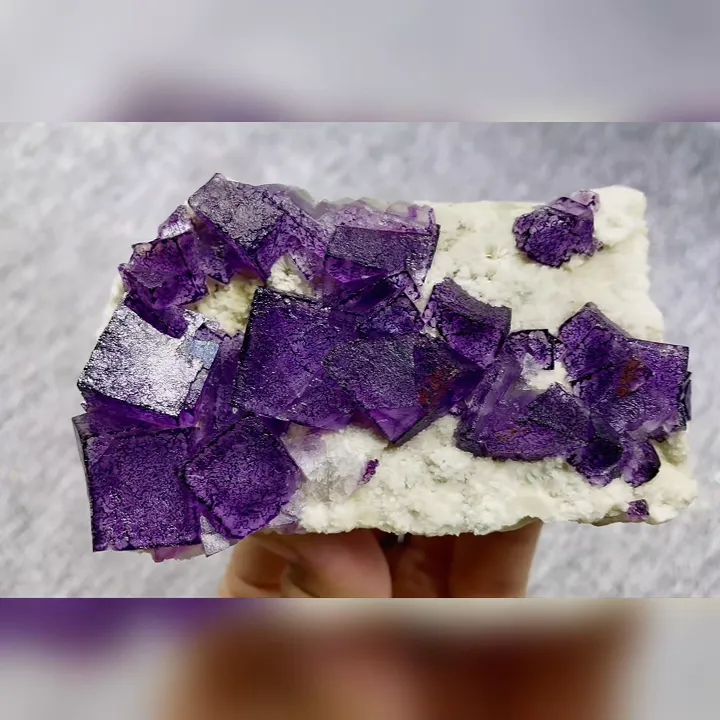 Natural Purple Pattern Fluorite comes from Guizhou,China 100*60*30MM - image 3