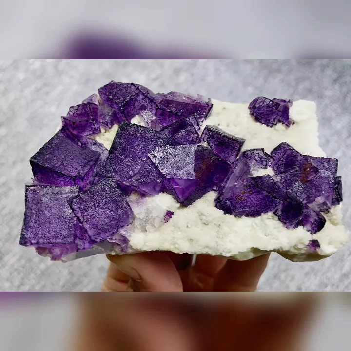 Natural Purple Pattern Fluorite comes from Guizhou,China 100*60*30MM - image 2