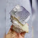 Natural Purple Pattern Fluorite comes from Guizhou,China 55*45*80MM - image 1