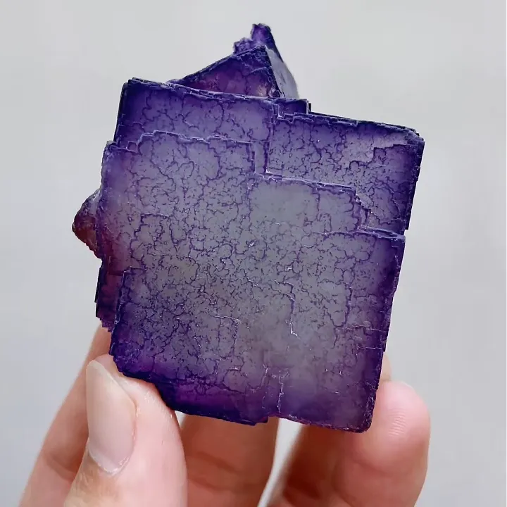 Natural Purple Pattern Fluorite comes from Guizhou,China 60*45*30MM image