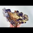 Natural Purple Pattern Fluorite Gypsum and Barite Mineral Specimen,High Quality Specimen,GUIZHOU,CHINA(255*100*65mm) - image 2