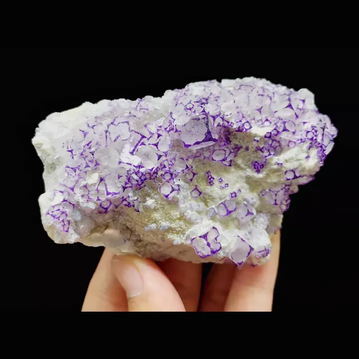Natural Purple Pattern Fluorite, Mineral Specimen: Guizhou,China (90*65*25MM) - image 3
