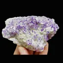 Natural Purple Pattern Fluorite, Mineral Specimen: Guizhou,China (90*65*25MM) - image 1