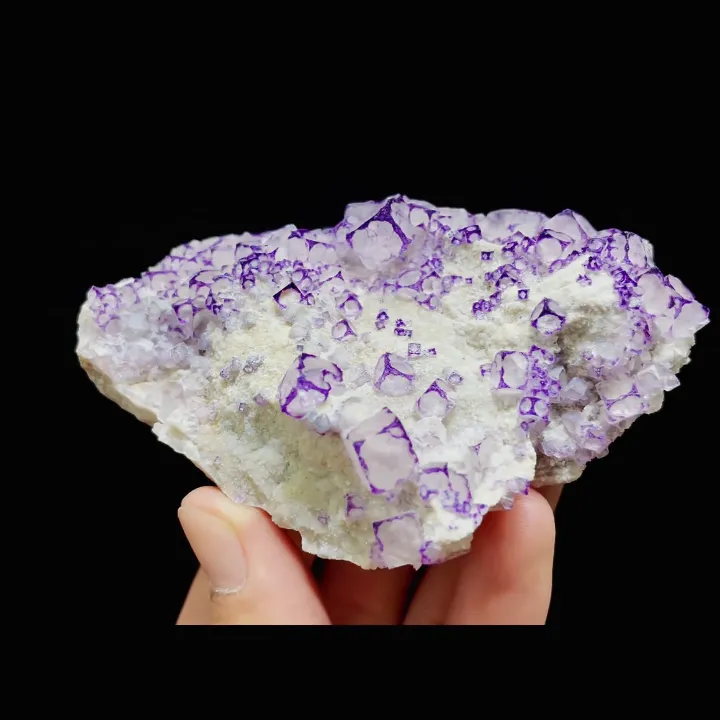 Natural Purple Pattern Fluorite, Mineral Specimen: Guizhou,China (90*65*25MM) - image 2