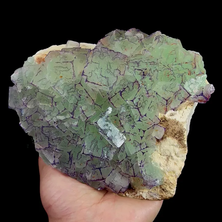 Natural Purple Pattern Fluorite, Mineral Specimen:Guizhou,China (140*120*55MM) image
