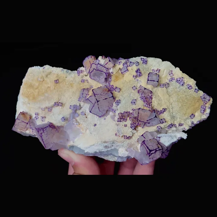 Natural Purple Pattern Fluorite, Mineral Specimen:Guizhou,China (140*70*60MM) - image 4