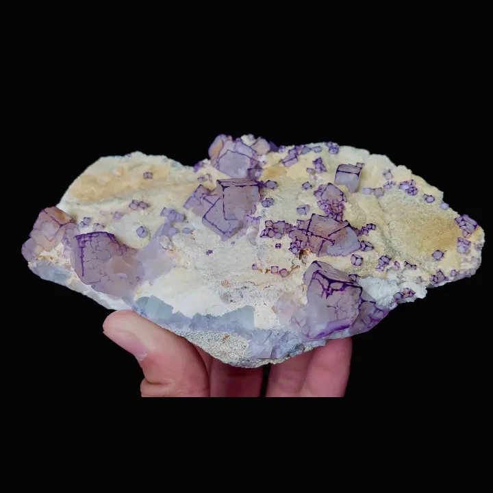Natural Purple Pattern Fluorite, Mineral Specimen:Guizhou,China (140*70*60MM) image