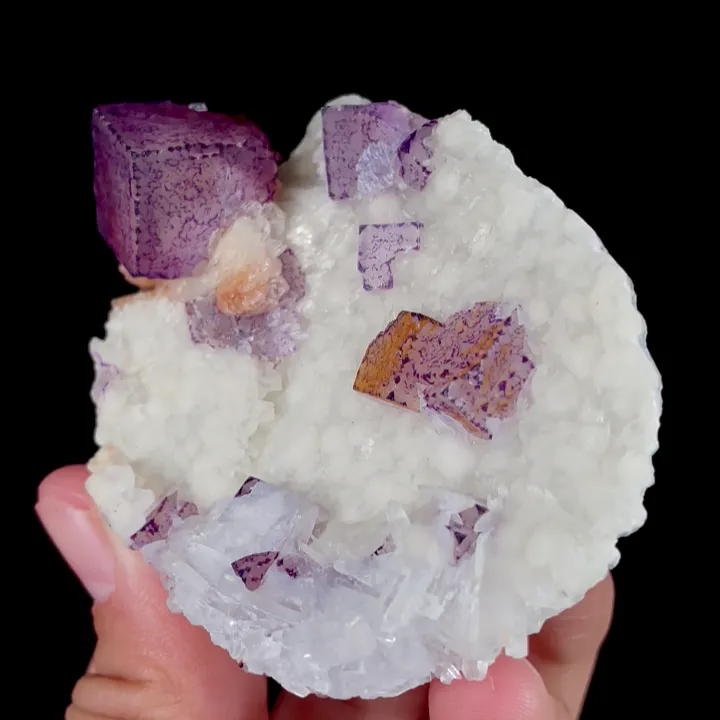 Natural Purple Pattern Fluorite, Mineral Specimen:Guizhou,China (70*55*30MM) image