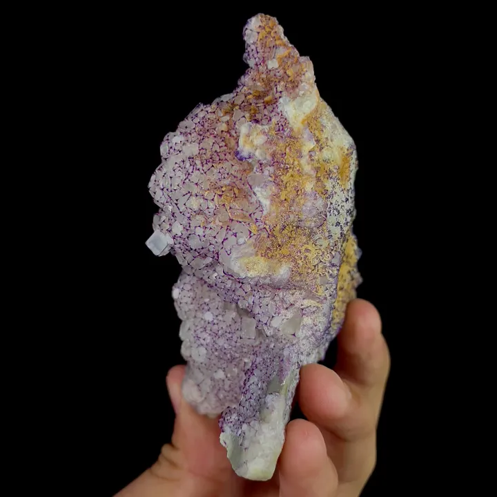 Natural Purple Pattern Fluorite, Mineral Specimen:Guizhou,China (85*110*45MM) - image 4
