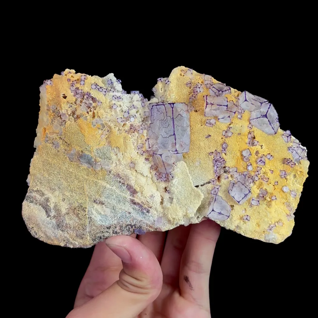 Natural Purple Pattern Fluorite Mineral Specimen,High Quality Specimen,GUIZHOU,CHINA(145*90*54mm) image