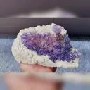 Natural Purple Patterned Fluorite and Quartz Symbiosis comes from Guizhou,China 170*90*50MM - image 1