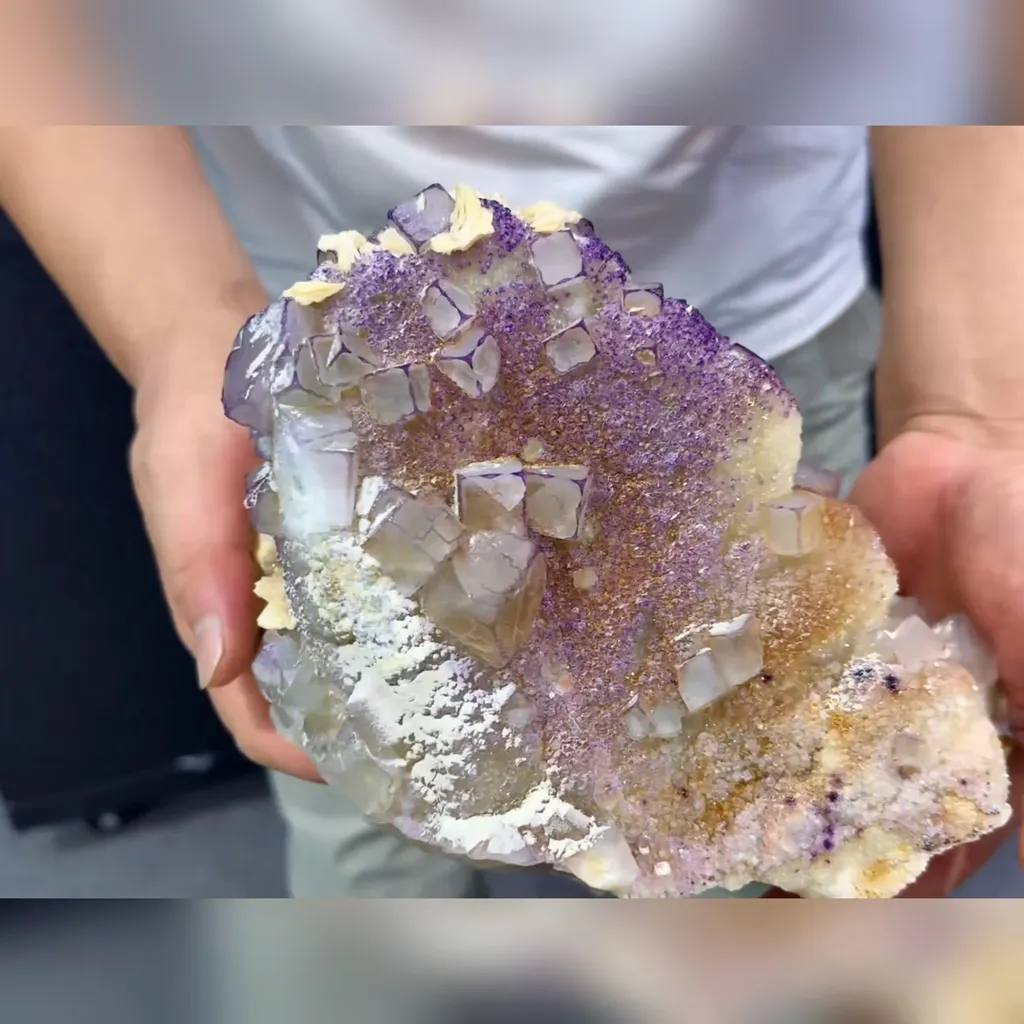 Natural Purple Patterned Fluorite comes from Guizhou,China 190*125*150MM - image 2