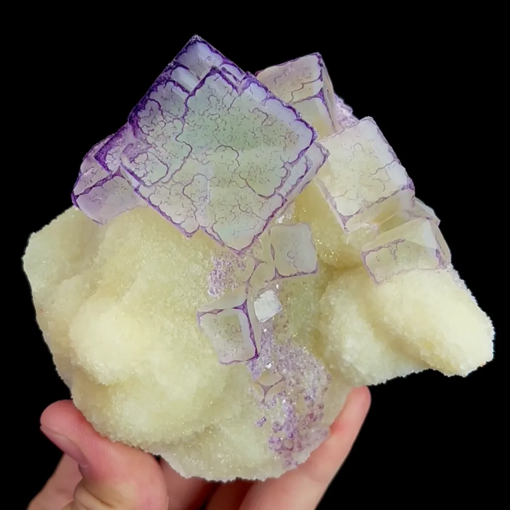 Natural Purple Patterned Fluorite, Mineral Specimen:Guizhou,China (110*105*70MM) - image 7